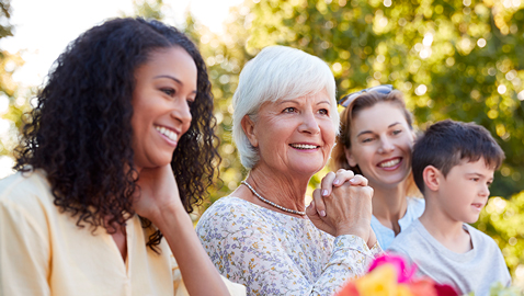 Happy women at a wedding.