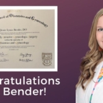 Congratulations Dr. Bender