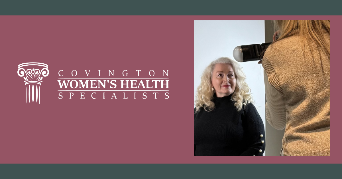 Dr. Larrimore of Covington Women’s Health Specialists poses for a professional headshot during a photo session.